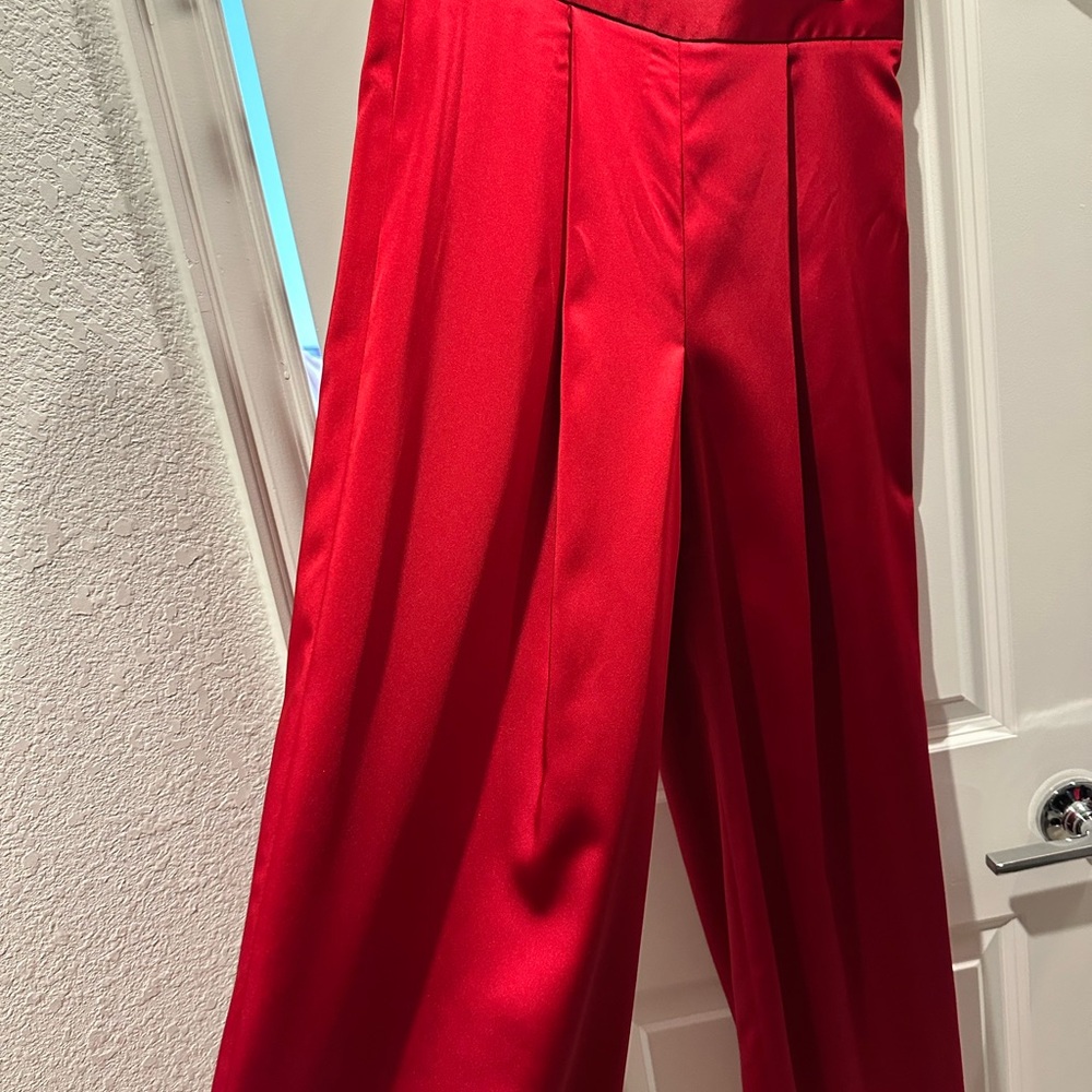Marchesa Vibrant Red Wide Leg pants